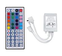 Quystetes Contrôleur LED RVB + télécommande 44 touches pour bande lumineuse infrarouge DC12 V pour bande lumineuse RVB 2835 5050