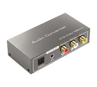 Quystetes Convertisseur audio 192 kHz Toslink optique coaxial compatible ARC vers coaxial Toslink L/R adaptateur jack 3,5 mm
