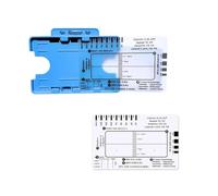 Quystetes ECG Règle en plastique 7 étapes Règle ECG Outil de mesure pour interprétation ECG/ECG Facile à transporter avec 1 gaine de protection