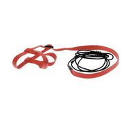 Quystetes Harnais pour perroquet et oiseaux - Sangles de traction réglables anti-morsure - Facile à installer - Rouge - Taille M