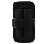 Quystetes Housse de lampe de poche extérieure en nylon Pu360 degrés rotatif clip ceinture étui de transport taille réglable