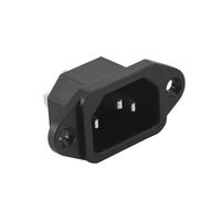Quystetes IEC 320 C14 fiche Male 3 Broches PCB Connecteur du Panneau d'entree d'alimentation