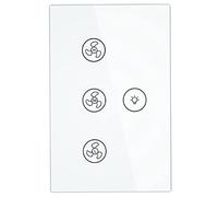 Quystetes Interrupteur mural intelligent pour ventilateur de plafond, interrupteur intelligent, application Tuya, contrôle à distance de différentes vitesses