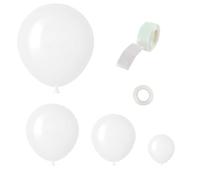 Quystetes Kit d'arche de ballons blancs en latex pour couronne de ballons