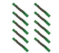 Quystetes Lot de 10 clochettes Orff vert foncé - Pour développer les capacités - Instrument de danse - Facile à installer et à utiliser