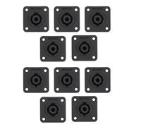 Quystetes Lot de 10 connecteurs Speakon à 4 broches NL4 - Connecteur audio pour haut-parleur - Convertisseur avec verrou