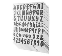 Quystetes Lot de 10 feuilles d'autocollants en vinyle - Lettres de l'alphabet et chiffres - Pour boîte aux lettres, porte - Noir - 2,5 cm