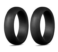 Quystetes Lot de 2 bagues en silicone pour homme et femme, bague de mariage en silicone, bague de sport en plein air environnementale 5,7 mm 7