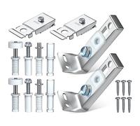 Quystetes Lot de 2 doubles portes pliantes en métal pour porte coulissante à deux battants