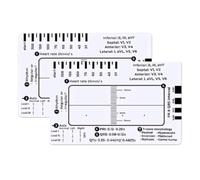 Quystetes Lot de 2 règles ECG à 7 étapes pour analyser et mesurer le cœur rapidement et rapidement. Suivez 7 étapes pour lire l'ECG