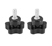 Quystetes Lot de 2 vis filetées mâles M6 x 15 mm - Noir