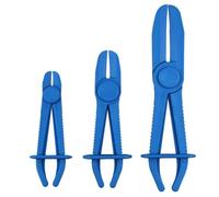 Quystetes Lot de 3 pinces de serrage pour tuyaux flexibles, conduites de gaz, radiateur, frein, liquide de refroidissement - Bleu