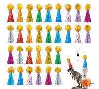 Quystetes Lot de 30 mini chapeaux de fête avec pompons pour figurines d'animaux