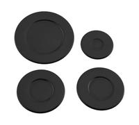 Quystetes Lot de 4 capuchons de brûleur à gaz 55 mm, 75 mm, 100 mm pour four, plaque à gaz, couronne de flamme, accessoires de cuisine, concaves