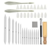 Quystetes Lot de 40 outils de dessin pour artistes - Bâtons de mélange pour dessin au fusain
