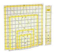 Quystetes Lot de 5 règles de matelassage en acrylique - Règle carrée en acrylique - Règle de coupe de tissu - Règle transparente en acrylique