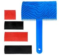 Quystetes Lot de 5 rouleaux de grain de bois en caoutchouc réutilisables pour bricolage mural et sol
