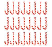 Quystetes Lot de 50 sucreries de Noël rouges et blanches faites à la main - Décoration d'intérieur