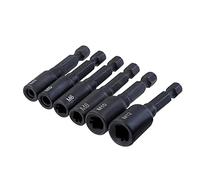 Quystetes Lot de 6 adaptateurs de douille de taraud à tige hexagonale 1/4 - Tarauds à vis cannelés droits HSS pour taraudage de machine