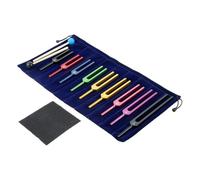 Quystetes Lot de 9 diapasons colorés pour guérison des chakras, thérapie par le son, garder le corps, l'esprit et l'esprit en parfaite harmonie