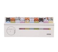 Quystetes Mémo autocollant dessin animé animal autocollant mémo marque-page onglet drapeaux index notes adhésives