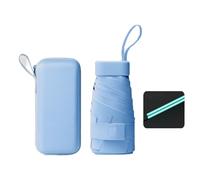 Quystetes Mini parapluie pliable pour sac à main Bleu