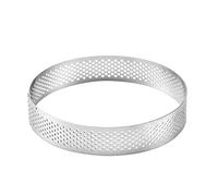Quystetes Moule rond de 20 cm en acier inoxydable pour gâteau, mousse, tartelette, pizza, dessert, décoration de cuisine, outil de cuisson