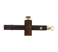 Quystetes Outil de marquage pour le travail du bois 16,3 cm en ébène mortaise carré jauge laiton type vis grattoir de marque coulissante