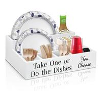 Quystetes Porte-assiettes en carton pour comptoir de cuisine, distributeur de tasse à café jetable, boîte de rangement pour cuisine