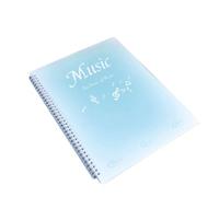 Quystetes Porte-partitions 40 pages Compatible avec les lettres A4 pour chœur facile à utiliser Bleu dégradé