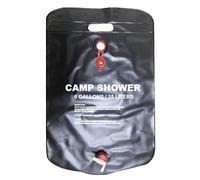 Quystetes Sac de douche de camping 25 L chauffant à l'énergie solaire portable pliable sac de bain extérieur voyage randonnée escalade PVC sac à eau noir