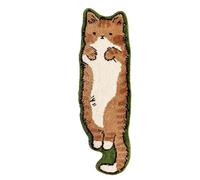 Quystetes Tapis en peluche en forme de chat mignon pour chambre à coucher, salon, canapé, couverture de chambre d'enfant, couverture de chevet antidérapante A