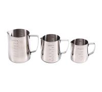 Quystetes Tasse à mousser le lait, tasse à café latte, récipient en métal, tasse à mesurer pour café, latte, ustensiles de café