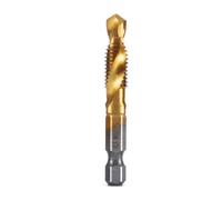 Quystetes Tige hexagonale M8 x 1,25 plaqué titane HSS filetage métrique taraud vis machine taraud outil à chanfreiner ouvert
