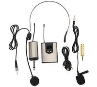 Quystetes UHF Casque sans portable / Micro cravate avec émetteur et récepteur de poche Sortie 1/4" pour les spectacles en direct