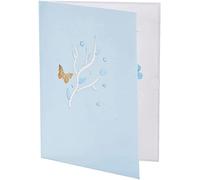Quystetes Up Card Lot de cartes de Saint-Valentin avec enveloppes papillon bleues pour penser à vous, anniversaire, fête des mères, anniversaire de mariage, etc