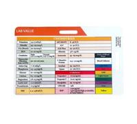 Quystetes Valeur de laboratoire et ordre du sang Draw Badge Card,Accessoires infirmiers Carte de référence Cartes de référence Cadeaux médicaux