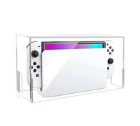 Quzenn Étui de Protection Transparent Étanche et Résistant à la Poussière pour Switch/OLED Dock (Uniquement la Couverture) Couverture de Boîte D'Affichage Contre la Poussière
