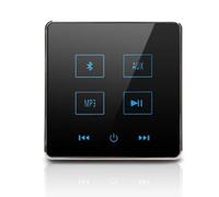 Quzenn Home Cinéma Bluetooth Amplificateur Mural Écran Tactile Panneau de Musique Accueil Système Audio de Fond Prise en Charge de la Carte USB TF (Noir) 1Set