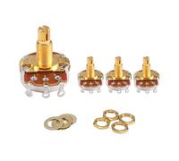 Quzenn Pots de Contrôle de Taille MéTrique A500K PotentiomèTres à CôNe Audio Pot pour Basse de Guitare éLectrique (Ensemble de 4)