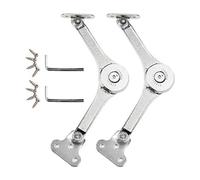 Quzenn Support de Charnière Robuste pour Couvercle, Charnière à Fermeture, Support de Charnière de Poitrine pour Armoire de Cuisine, Armoire, Facile à Installer, Facile à Utiliser, 2 Piè