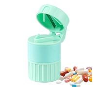 Quzente Coupe-comprimés - Pilulier portable, trancheuse et broyeur de tablettes, broyeur pulvérisateur 4 en 1, gobelet à boire, écraser les petites pilules et tablettes