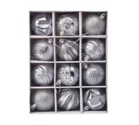 Quzente Décorations de Noël avec pendentifs de 6 cm, ensemble de boules de Noël, pour la maison, le lieu de travail, la cour, la porte d'entrée intérieure, le jardin