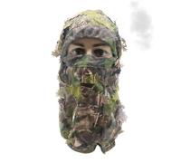 Quzente Masque de visage en feuille 3D | Casque de dissimulation Airsoft | Masque camouflage Ghillie | Pour les amateurs de plein air, les photographes, l'observation de la faune, les spectacles sur