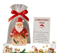 Quzente Ornement de Noël | Breloque Père Noël | Cartes réconfortantes avec sacs - pour amis, famille, , adultes, femmes, filles, étudiants, collègues, enseignants