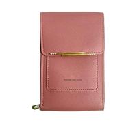 Quzente Petit sac à main à bandoulière - Pochette pour clé mobile à écran tactile - Sac à bandoulière en cuir synthétique pour femme avec fente pour carte | pour passeport, clés mobiles, petits objets