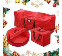 Quzente Sac de rangement pour décoration de sapin de Noël, peu encombrant, sac de rangement pour arbre artificiel, sacs à poussière avec fermetures éclair - pour la maison, le bureau, l'école, le