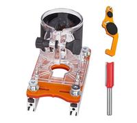 Quzente Support de rainurage pour défonceuse | Support compact et robuste pour le travail du bois | de base fendue en bois pour placard, chanfreinage, rainurage, coupe courbe