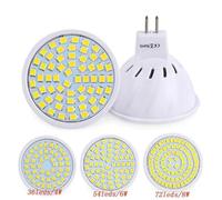 QVAQHBDBVM 1fortunate 10pcs AC220V GU10 E27 E14 LED Lampe Spotlight Ampoule 36/54 / 726DS LED Spot Light MR16 12V 24V Lampe lumineuse(Warm White,MR16 6W)