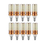 QVAQHBDBVM 1fortunate Ampoule de bougie de maïs Led AC220V 16W/12W E27/E14, paquet de 20, ampoule de bougie de maïs SMD2835, lampe de décoration de maison sans scintillement(Cold White 16W,E14)